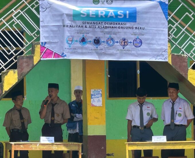 Adu Gagasan Kandidat Warnai Pilketos OSIP Pontren As’adiyah Galung Beru