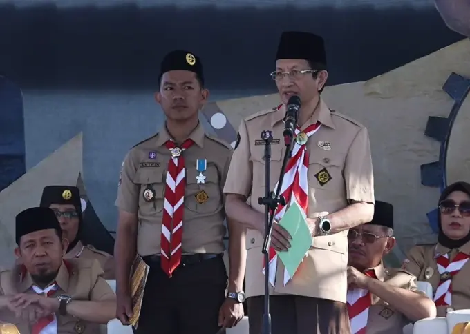 1.165 Santri Ikuti Perkemahan Pramuka Nusantara di As’adiyah Macanang